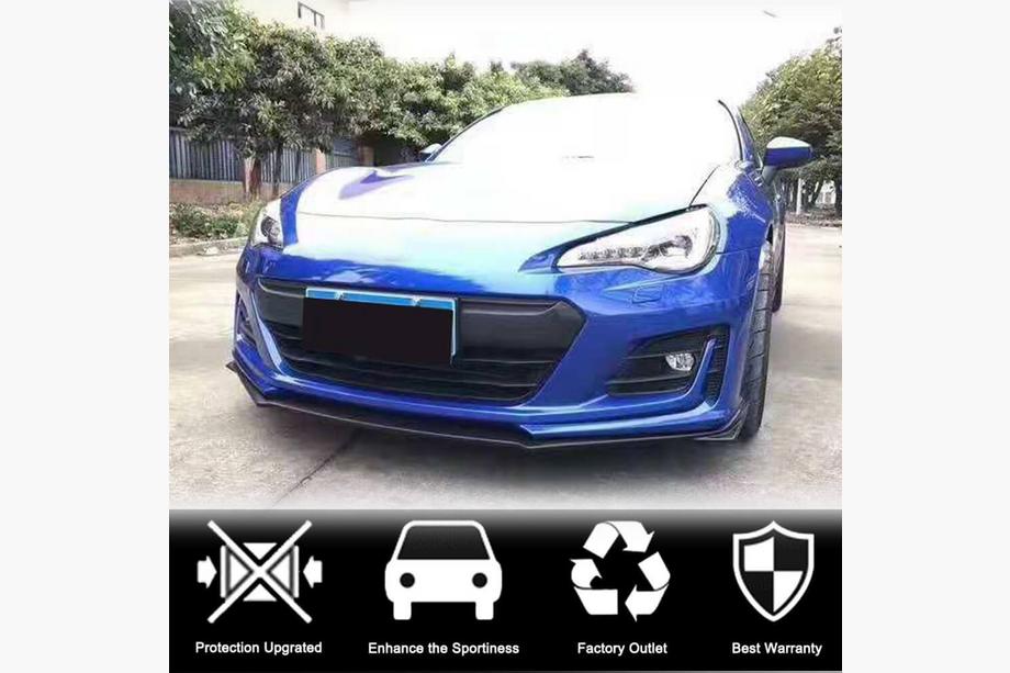 Subaru BRZ 2012-2021 гг. Накладка на передний бампер Lip V1 (2017-2021, Карбон) Фото 2