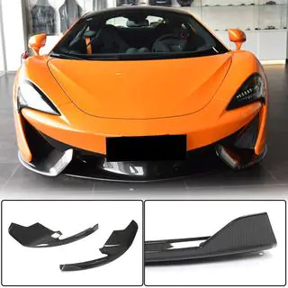 Флапсы на передний бампер (Карбон) McLaren 540C/570S 2015-2020 гг. фото 1