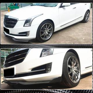 Накладка на Передний Бампер Lip (для Base, Карбон) Cadillac ATS 2012-2019 гг. фото 4