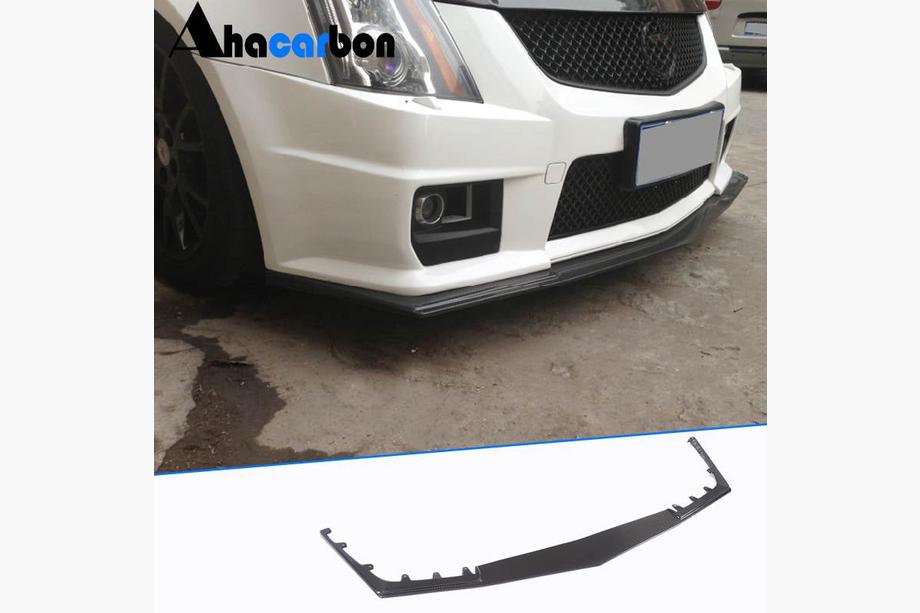 Cadillac CTS 2007-2014 гг. Накладка на передний бампер Lip V1 (для CTS V Coupe, Карбон) Image