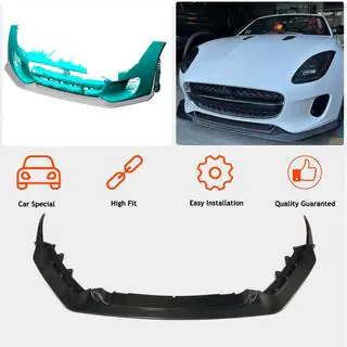 Накладка на передний бампер Lip (для Base 2017-2019, Карбон) Jaguar F-Type 2013-2024 гг. фото 2