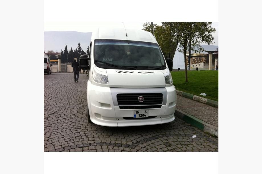 Fiat Ducato 2006-2025 гг. Передняя накладка 2006-2014 (3 части, грунтованная под покраску) Фото 2