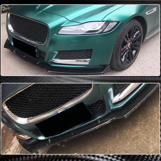 Накладка на Передний Бампер Lip (2016-2020, Карбон) Jaguar XF 2016- гг. фото 3