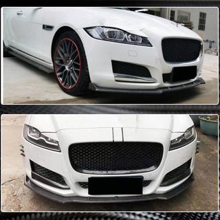 Накладка на Передний Бампер Lip (2016-2020, Карбон) Jaguar XF 2016- гг. фото 4