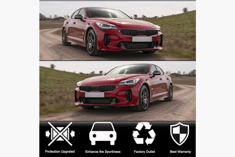 Kia Stinger 2017-2023 гг. Решетка бампера (Карбон) Фото 2