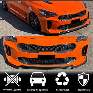 Передний Бампер Лип Спойлер (Карбон) Kia Stinger 2017-2023 гг. фото 2