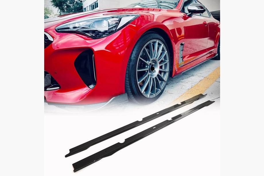 Kia Stinger 2017-2023 гг. Боковые пороги (Карбон) Image