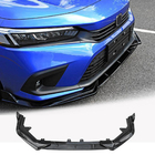 Honda Civic Sedan 2021- гг. Накладка на передний бампер Lip V1 (Пластик) фото 1