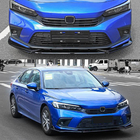 Honda Civic Sedan 2021- гг. Накладка на передний бампер Lip V1 (Пластик) фото 3