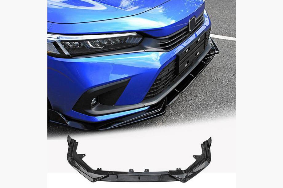 Honda Civic Sedan 2021- гг. Накладка на передний бампер Lip V1 (Пластик) Image