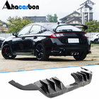 Honda Civic HB 2021- гг. Диффузор Заднего Бампера (Карбон) фото 1