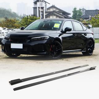 Боковые пороги (Карбон) Honda Civic HB 2021- гг. фото 1