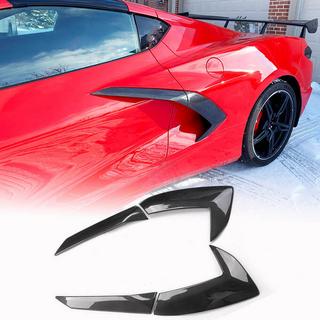 Карбоновые накладки на задние крылья (2019-2022) Chevrolet Corvette C8 2019- гг. фото 1