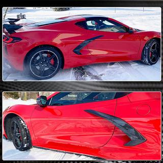 Карбоновые накладки на задние крылья (2019-2022) Chevrolet Corvette C8 2019- гг. фото 4
