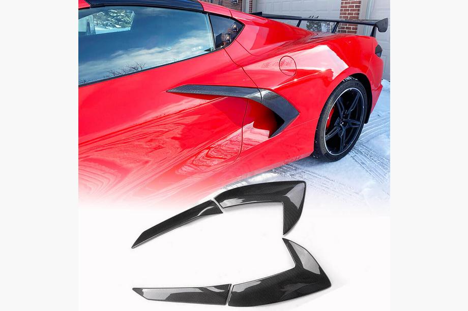 Chevrolet Corvette C8 2019- гг. Карбоновые накладки на задние крылья (2019-2022) Image
