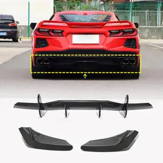 Задний диффузор V1 (2019-2022, Карбон) Chevrolet Corvette C8 2019- гг. фото 1