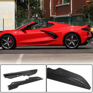Боковые пороги (Карбон) Chevrolet Corvette C8 2019- гг. фото 1