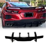 Chevrolet Corvette C8 2019- гг. Задний диффузор V2 (2019-2022, Карбон) фото 7