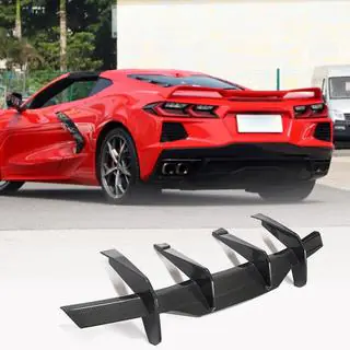 Задний диффузор V2 (2019-2022, Карбон) Chevrolet Corvette C8 2019- гг. фото 1