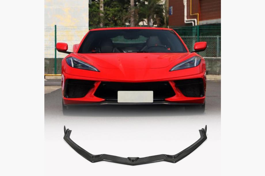 Chevrolet Corvette C8 2019- гг. Передний Бампер Лип Спойлер (Карбон) Image