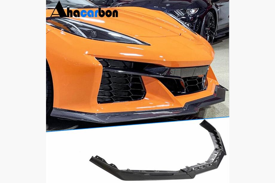 Chevrolet Corvette C8 2019- гг. Передний бампер Лип-спойлер (для Z06, 2020-2024, Карбон) Image