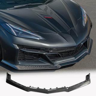 Накладка на передний бампер Lip (для Z06, 2022-2024, Карбон) Chevrolet Corvette C8 2019- гг. фото 1