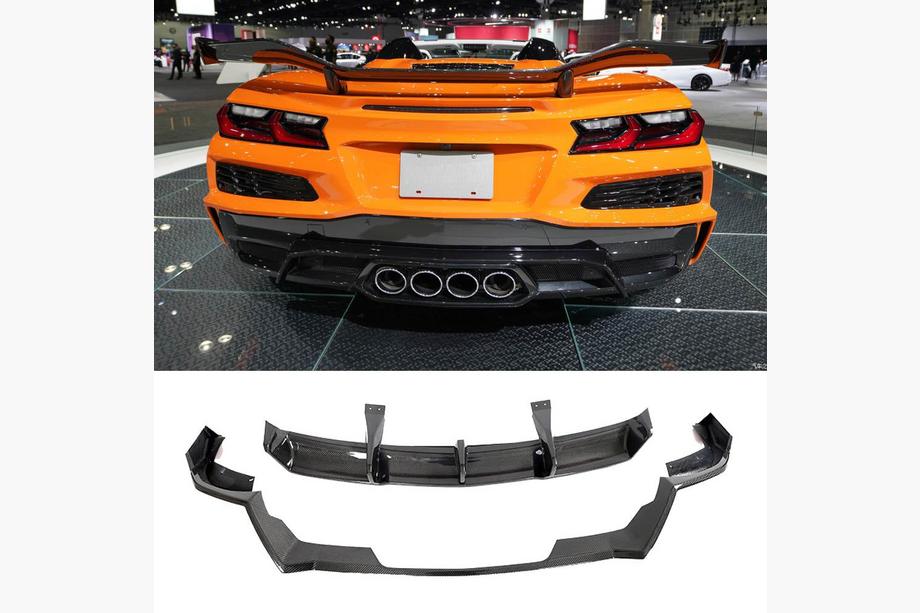 Chevrolet Corvette C8 2019- гг. Диффузор заднего бампера (для Z06, 2022-2024, Карбон) Image