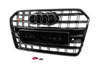 Audi A6 C7 2011-2017 гг. Передняя Черная Решетка S-Style (2014-2017) фото 3