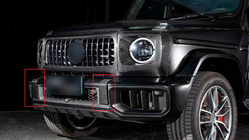 Mercedes G class W465 2025- гг. Комплект накладок на передний и задний бампер (для G63 AMG, карбон) фото 1