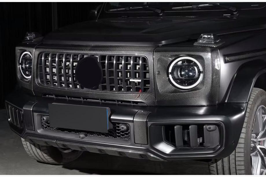 Mercedes G class W465 2025- гг. Рамка решетки радиатора Carbon V-2 Фото 2