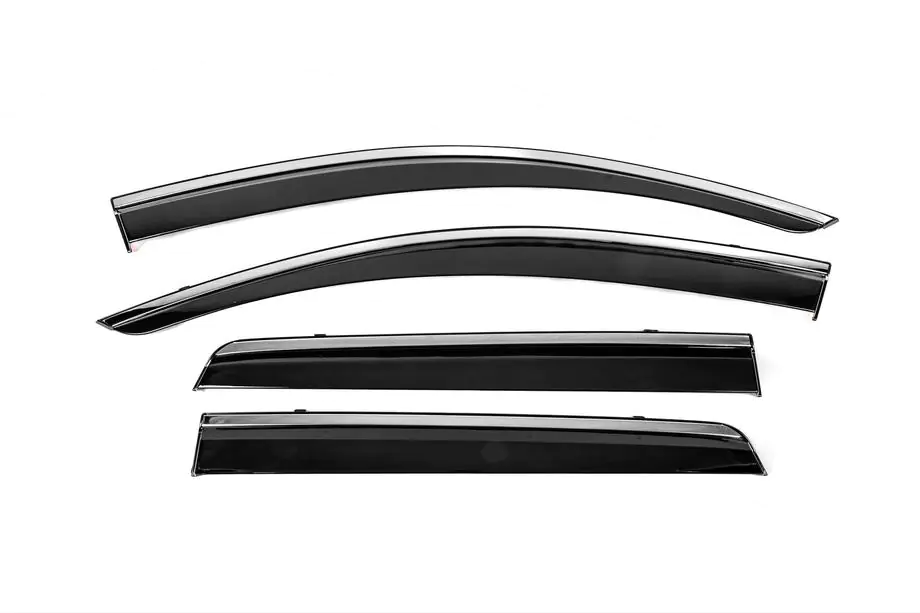 Dodge Journey 2008-2020 гг. Ветровики с хромированным молдингом Niken Luxury (4 шт) Image