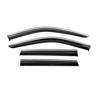 Ветровики с хромированным молдингом Niken Luxury (4 шт) Jeep Grand Cherokee WK2 2010-2021 гг. фото 1