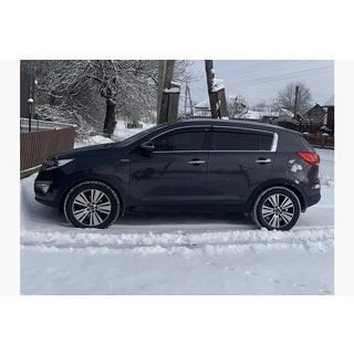 Ветровики с хромированным молдингом Niken Luxury (4 шт) Kia Sportage 2010-2015 гг. фото 1