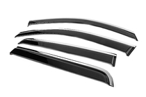 Toyota Hilux 2006-2015 гг. Ветровики с хромированным молдингом Niken Luxury (2011-2015, 4 шт) фото 2