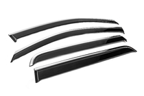 Toyota Hilux 2006-2015 гг. Ветровики с хромированным молдингом Niken Luxury (2011-2015, 4 шт) фото 3