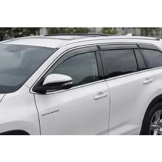 Ветровики с хромированным молдингом Niken Luxury (6 шт) Toyota Highlander 2013-2019 гг. фото 1