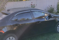 Toyota Corolla 2013-2019 гг. Ветровики с хромированным молдингом Niken Luxury (4 шт) фото 1