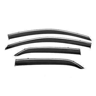 Ветровики с хромированным молдингом Niken Luxury (4 шт) Toyota Corolla 2007-2013 гг. фото 1
