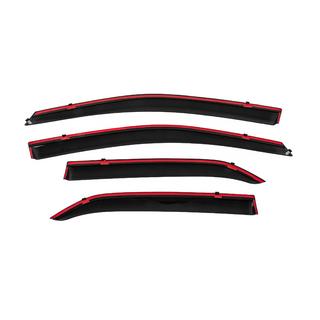 Ветровики с хромированным молдингом Niken Luxury (4 шт) Toyota Corolla 2007-2013 гг. фото 4