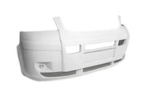 Volkswagen T5 Transporter 2003-2010 гг. Цельная накладка на передний бампер (грунт под покраску) фото 4