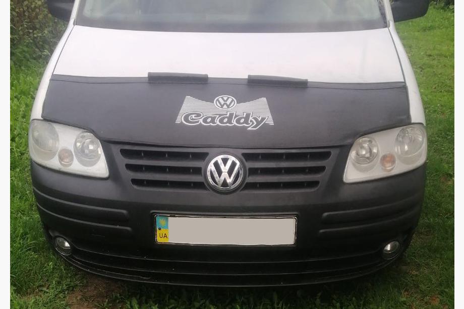 Volkswagen Caddy 2004-2010 гг. Чехол капота V1 (Кожзаменитель) Image