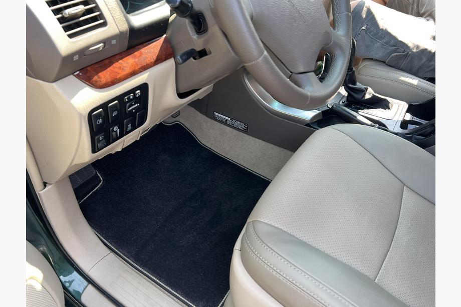 Toyota Land Cruiser Prado 120 2002-2009 гг. Текстильные коврики Deluxe (3 ряда, Черный) Image