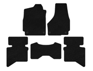 Dodge RAM (DS/DJ/D2) 2009–2024 гг. Текстильные коврики Deluxe (2009+, 5-местный/Двойная кабина, черный) фото 1
