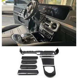 Комплект карбоновых вставок в салон V2 Mercedes G class W463 2018-2024 гг. фото 1