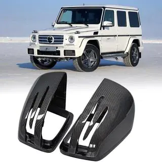 Накладки на Зеркала Carbon (2 шт) Mercedes G class W463 1990-2018 гг. фото 2