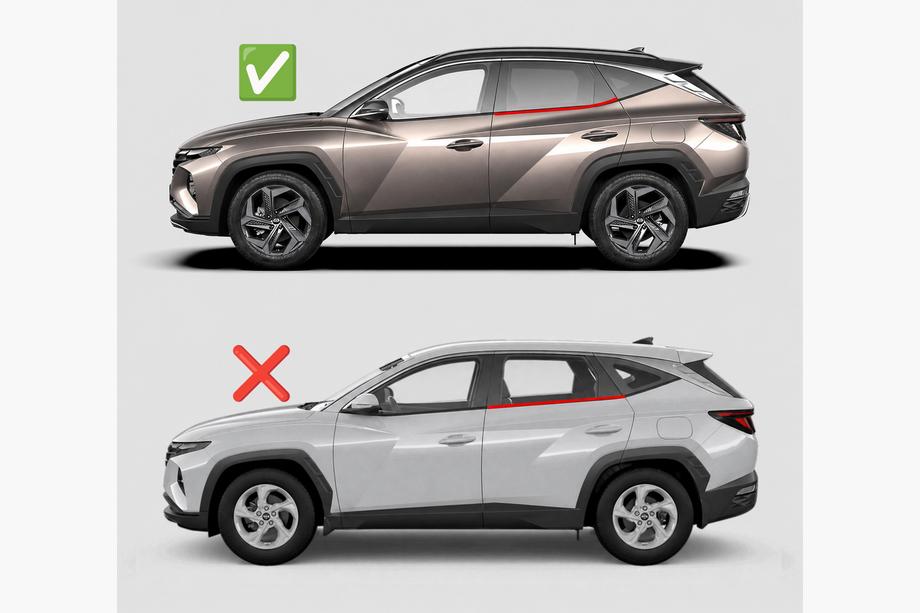 Hyundai Tucson NX4 2021- гг. Ветровики на окна (4 шт, HIC) Image