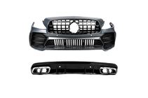 Mercedes C-class W205 2014-2021 гг. Комплект обвеса с задним диффузором (дизайн Black Mamba C63GT) фото 3