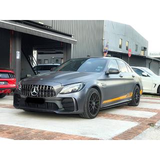 Комплект обвеса с задним диффузором (дизайн Black Mamba C63GT) Mercedes C-class W205 2014-2021 гг. фото 1
