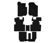 Kia Carens 1999-2012 гг. Текстильные коврики Premium (2006-2012, 3 ряда, 7-местный, Черный) фото 1