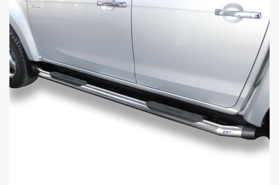 Volkswagen Amarok 2022- гг. Боковые пороги Amazon Хром (2 шт., нержавейка) Image
